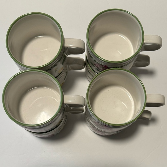 Garden Bloom Ceramic Coffee Mugs by Studio Nova Set of 8 - Picture 2 of 5